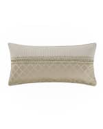 Image 1 of 3: Waterford Britt Pieced Pillow, 11" x 22"