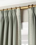 Image 1 of 2: Eastern Accents Mack Ice Left Panel Curtain 48"W x 96"L Each