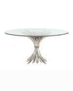 Image 1 of 5: Bernhardt Gwinn 54" Glass-Top Dining Table