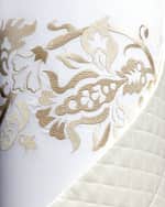 Image 2 of 2: Sferra Full/Queen Plumes Embroidered Duvet Cover