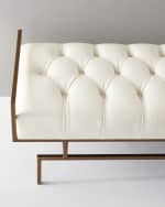 Image 4 of 5: John-Richard Collection Huggins Tufted Leather Bench