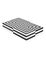 Image 3 of 5: Jonathan Adler Optical Illusion Art Backgammon Set