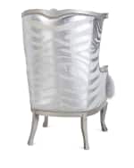 Image 4 of 4: Massoud Cassius Hairhide & Shearling Wing Chair