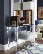 Image 2 of 3: Massoud Ariana Sheepskin Ottoman