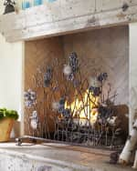 Image 1 of 2: Iron Single-Panel Fireplace Screen