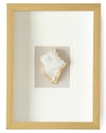 Image 1 of 6: Jamie Young Natural Crystal in Golden Frame, Stormy White