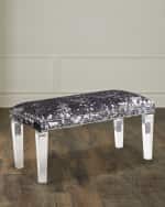 Image 1 of 3: Massoud Kofi Hair On Hide Bench, 60"
