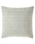 Image 1 of 3: Isabella Collection by Kathy Fielder Lyssa Greek Key Pillow, 18"Sq.