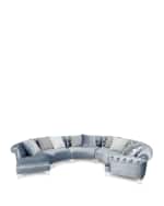 Image 3 of 3: Haute House Varianne Curved Sectional Sofa