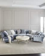 Image 3 of 3: Haute House Varianne Curved Sectional Sofa