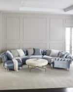 Image 1 of 3: Haute House Varianne Curved Sectional Sofa