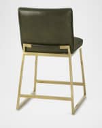 Image 4 of 5: Massoud Reza Brass Counter Stool, 24"