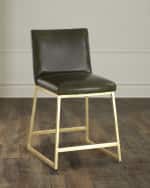 Image 1 of 5: Massoud Reza Brass Counter Stool, 24"