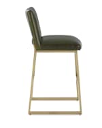 Image 2 of 4: Massoud Reza Brass Bar Stool, 31"