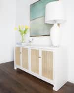 Image 3 of 4: Worlds Away Winnetu Four-Door Cane Console