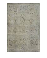 Image 1 of 5: Haven & Loom Cyan Sky Hand-Knotted Rug, 3' x 10'