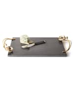 Image 2 of 3: Michael Aram Anemone Large Cheese Board with Knife