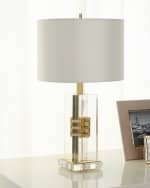 Image 1 of 2: John-Richard Collection Brass and Acrylic Table Lamp