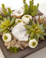 Image 3 of 3: T&C Floral Company Silk Succulents and Quartz Arrangement