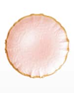 Image 1 of 2: Vietri Baroque Glass Pink Salad Plate