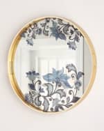 Image 2 of 3: G G Collection Large Etch Floral Decorative Tray