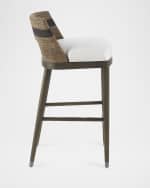 Image 2 of 4: Palecek Fritz Rope Barstool, 30”