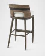 Image 4 of 4: Palecek Fritz Rope Barstool, 30”