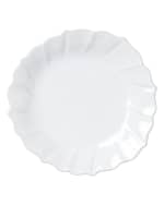 Image 1 of 2: Vietri Incanto Stone Ruffle Salad Plate, White