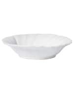 Image 3 of 3: Vietri Incanto Stone Ruffle Pasta Bowl, White