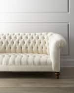 Image 3 of 6: Old Hickory Tannery Ellsworth Neutral Tufted Sofa 84"