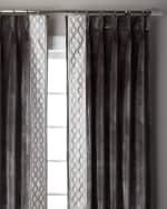 Image 1 of 2: Misti Thomas Modern Luxuries Steel Metropolitan 3-Fold Pinch Pleat Blackout Curtain Panel, 120"