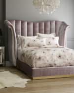 Image 3 of 5: Haute House Moira Channel-Tufted California King Bed
