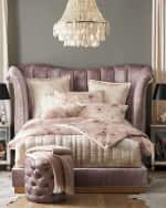 Image 2 of 5: Haute House Moira Channel-Tufted California King Bed