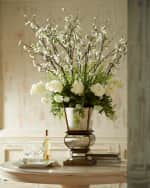 Image 1 of 3: John-Richard Collection Ivory Arrangement in Mirrored Planter