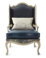 Image 2 of 5: Massoud Darling Leather Wing Chair