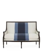 Image 2 of 2: Massoud Lapis Colorblock Settee