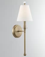 Image 1 of 5: Crystorama Riverdale 1-Light Sconce with Shade