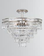 Image 1 of 4: Crystorama Mercer 6-Light Hand-Cut Crystal Convertible Chandelier