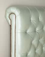 Image 3 of 7: Old Hickory Tannery Spence Hand-Tufted Leather Queen Bed