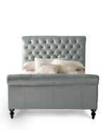 Image 2 of 3: Old Hickory Tannery Spence Hand-Tufted Leather King Bed