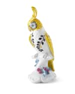Image 1 of 3: Christian Lacroix Porcelain Cockatoo Candleholder - Right Facing