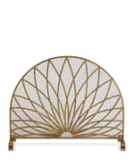 Image 3 of 3: Fireplace Screen with Star Burst Design