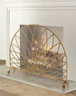 Image 1 of 3: Fireplace Screen with Star Burst Design