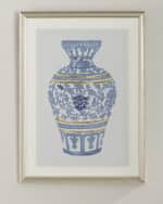 Image 1 of 6: Wendover Art Group "Blue and Gold Urn I" Giclee Wall Art