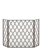 Image 2 of 2: Diamond Design 3-Panel Fireplace Screen