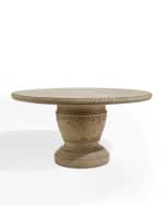 Image 2 of 2: Neiman Marcus Single Pedestal Vine Indoor/Outdoor Dining Table
