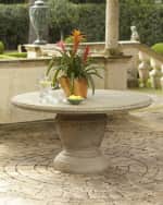 Image 1 of 2: Neiman Marcus Single Pedestal Vine Indoor/Outdoor Dining Table