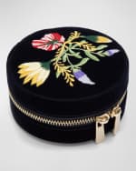 Image 1 of 5: WOLF Zoe Round Travel Jewelry Case