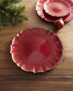 Image 1 of 2: Vietri Baroque Glass Red Service Plate/Charger