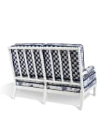 Image 5 of 5: MacKenzie-Childs Indigo Villa Outdoor Settee